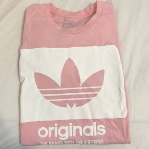 Pink short sleeve adidas shirt